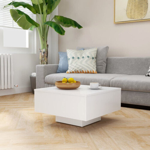 VidaXL vidaXL Coffee Table White Engineered Wood Couch Side Centre End Accent Table