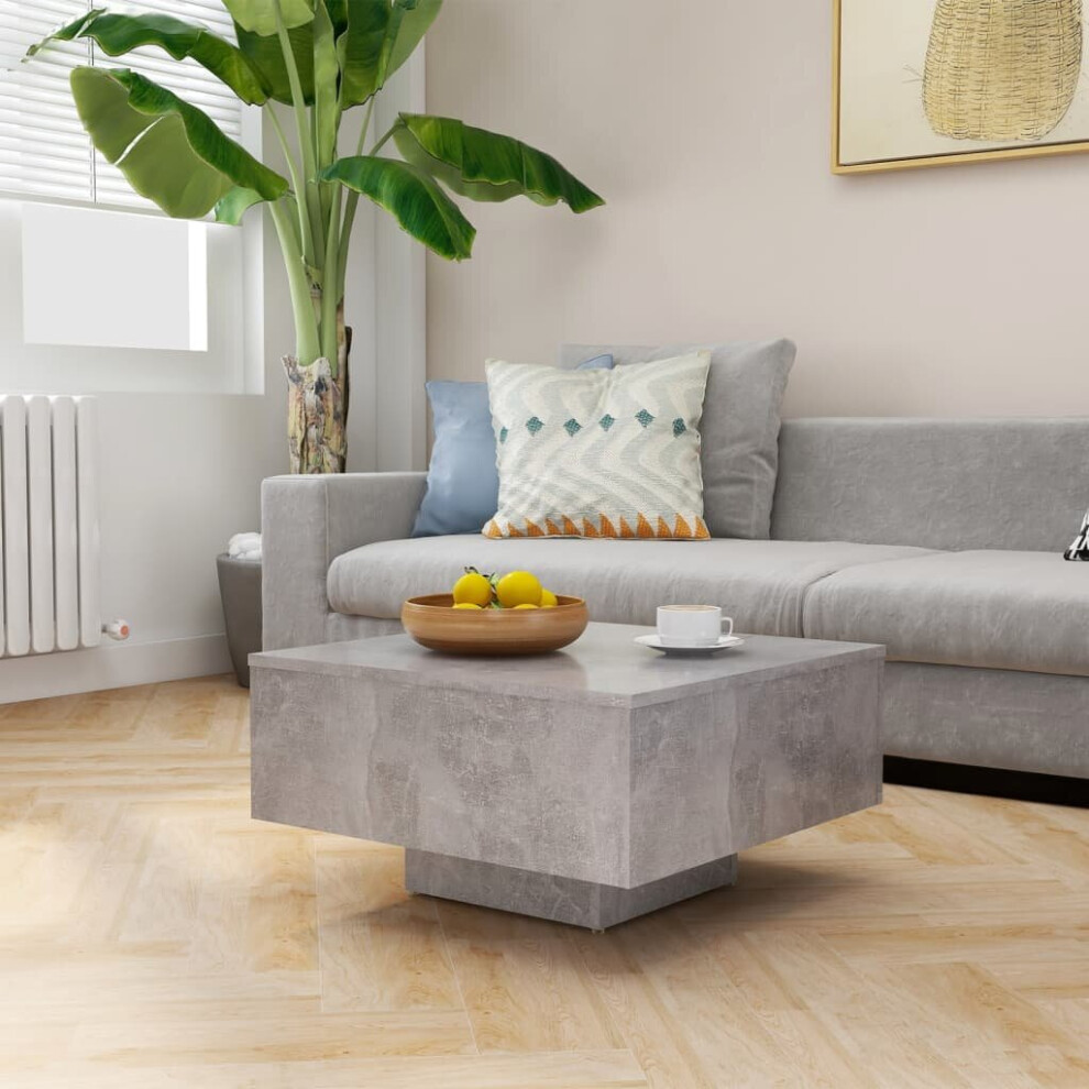 vidaXL Coffee Table Concrete Grey Engineered Wood Couch Centre Accent Table