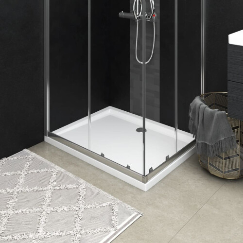 VidaXL vidaXL Rectangular ABS Shower Base Tray Plumbing Fixture Hardware Shower Parts