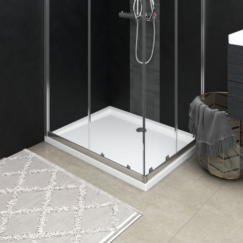VidaXL vidaXL Rectangular ABS Shower Base Tray Plumbing Fixture Hardware Shower Parts
