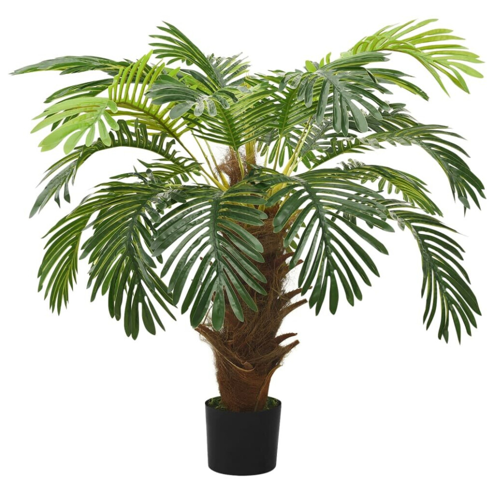 vidaXL Artificial Cycas Palm with Pot 90 cm Green Floral Decor Fake Plant