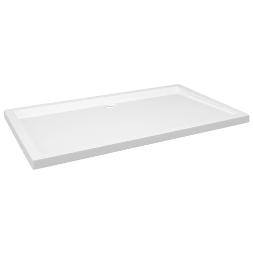 VidaXL vidaXL Rectangular ABS Shower Base Tray White Bathroom Plumbing Shower Parts 1