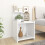 VidaXL vidaXL 2x Bed Cabinets White Engineered Wood Home Bedside Table Nightstand 1
