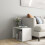 VidaXL vidaXL Side Table White Engineered Wood Home Coffee End Table Magazine Rack 1