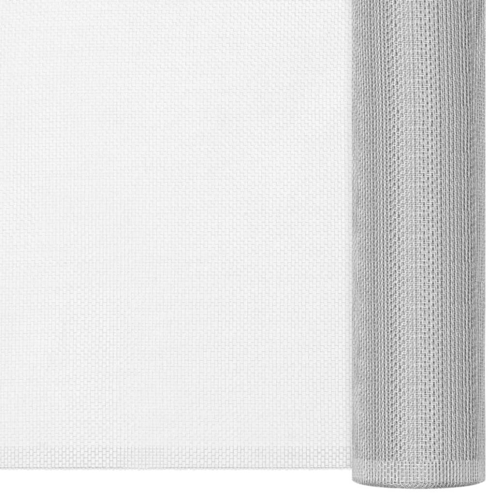 vidaXL Mesh Screen Aluminium 60x1000 cm Silver Garden Fence Insect Screen