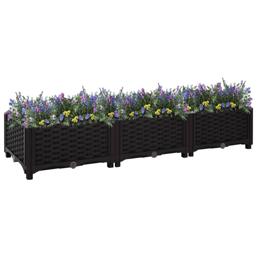 vidaXL Raised Bed Polypropylene Garden Planter Flower Box Pot Planting Bed