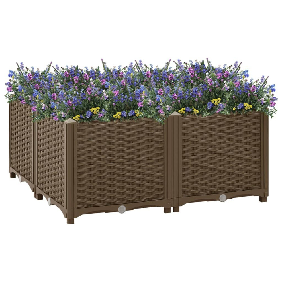 vidaXL Raised Bed Polypropylene Garden Planter Flower Box Pot Planting Bed