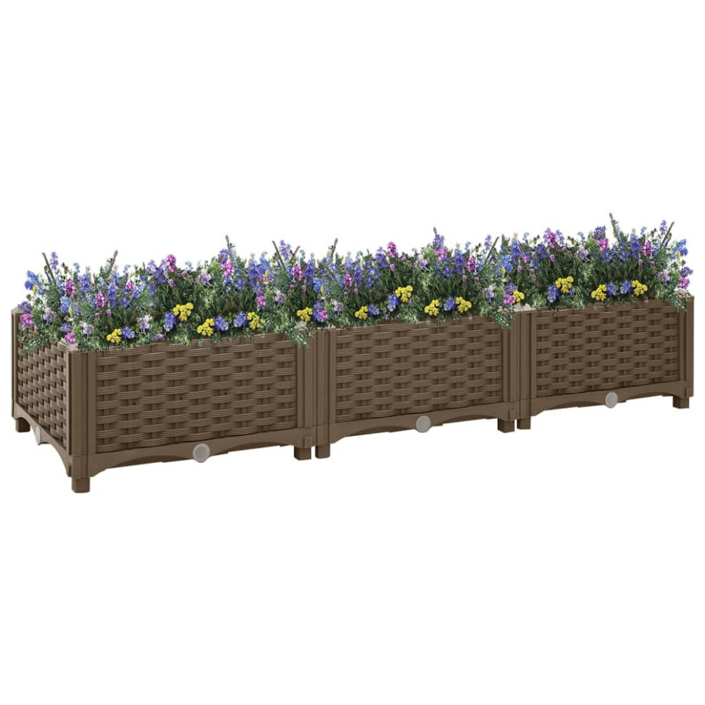 vidaXL Raised Bed Polypropylene Garden Planter Flower Box Pot Planting Bed