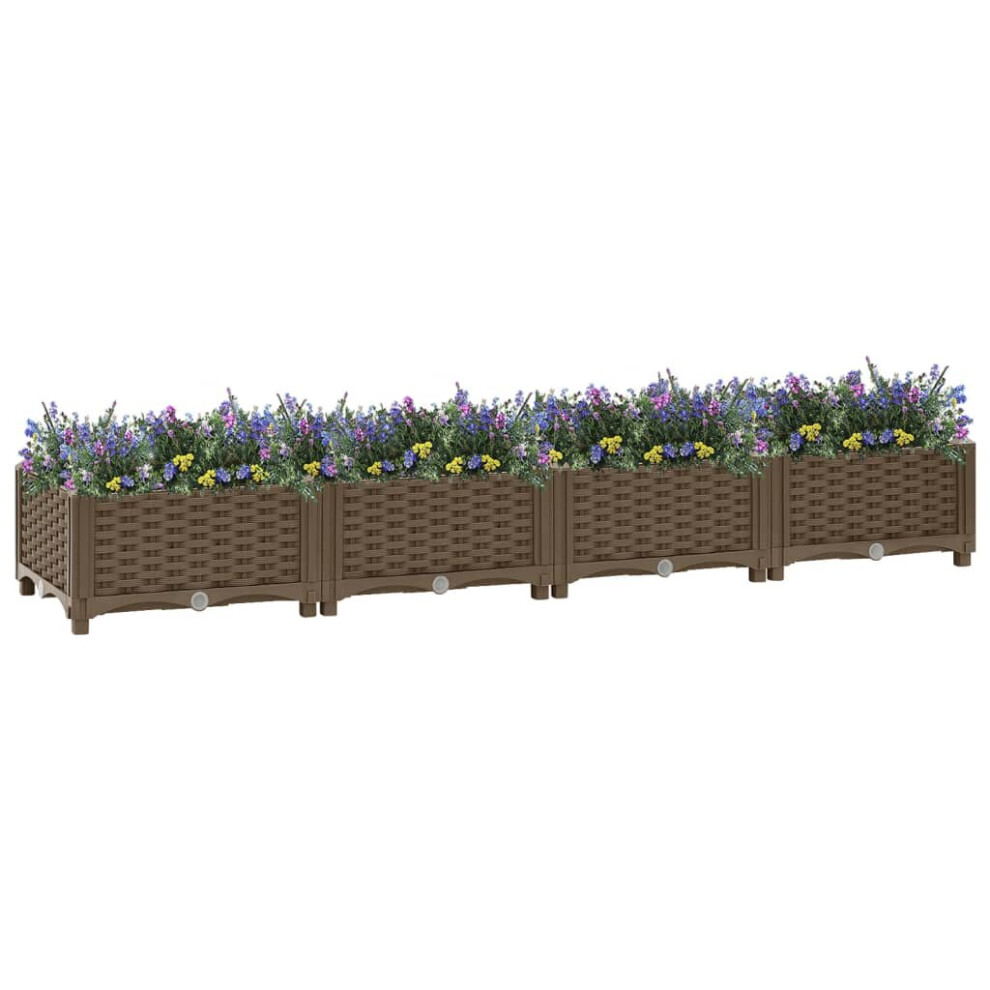 vidaXL Raised Bed Polypropylene Garden Planter Flower Box Pot Planting Bed