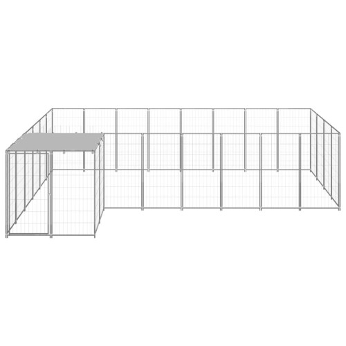 VidaXL vidaXL Hundezwinger Silbern 10,89 m² Stahl 1