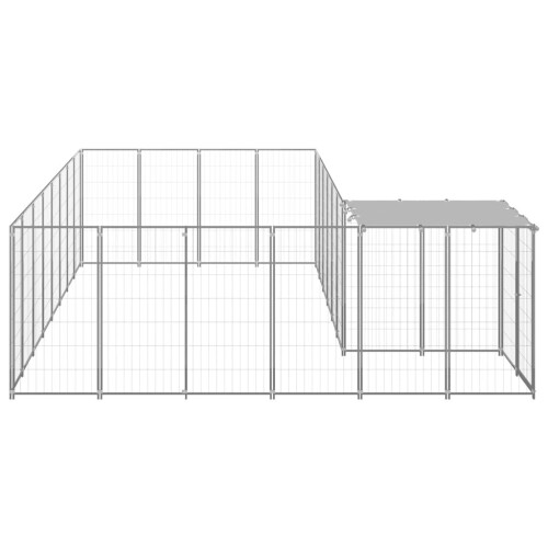 VidaXL vidaXL Hundezwinger Silbern 10,89 m² Stahl 2