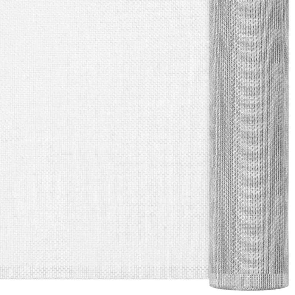 vidaXL Mesh Screen Aluminium 112x1000 cm Silver Garden Fence Insect Screen