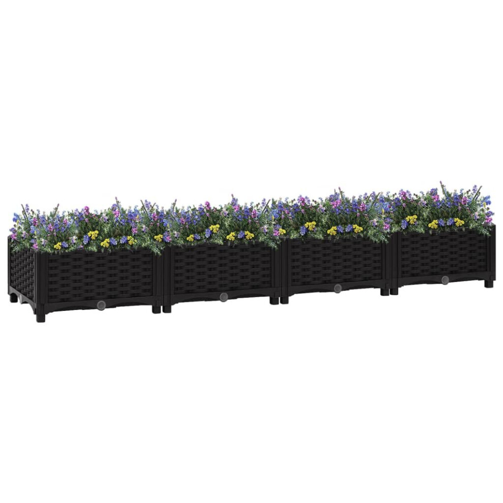 vidaXL Raised Bed Polypropylene Garden Planter Flower Box Pot Planting Bed