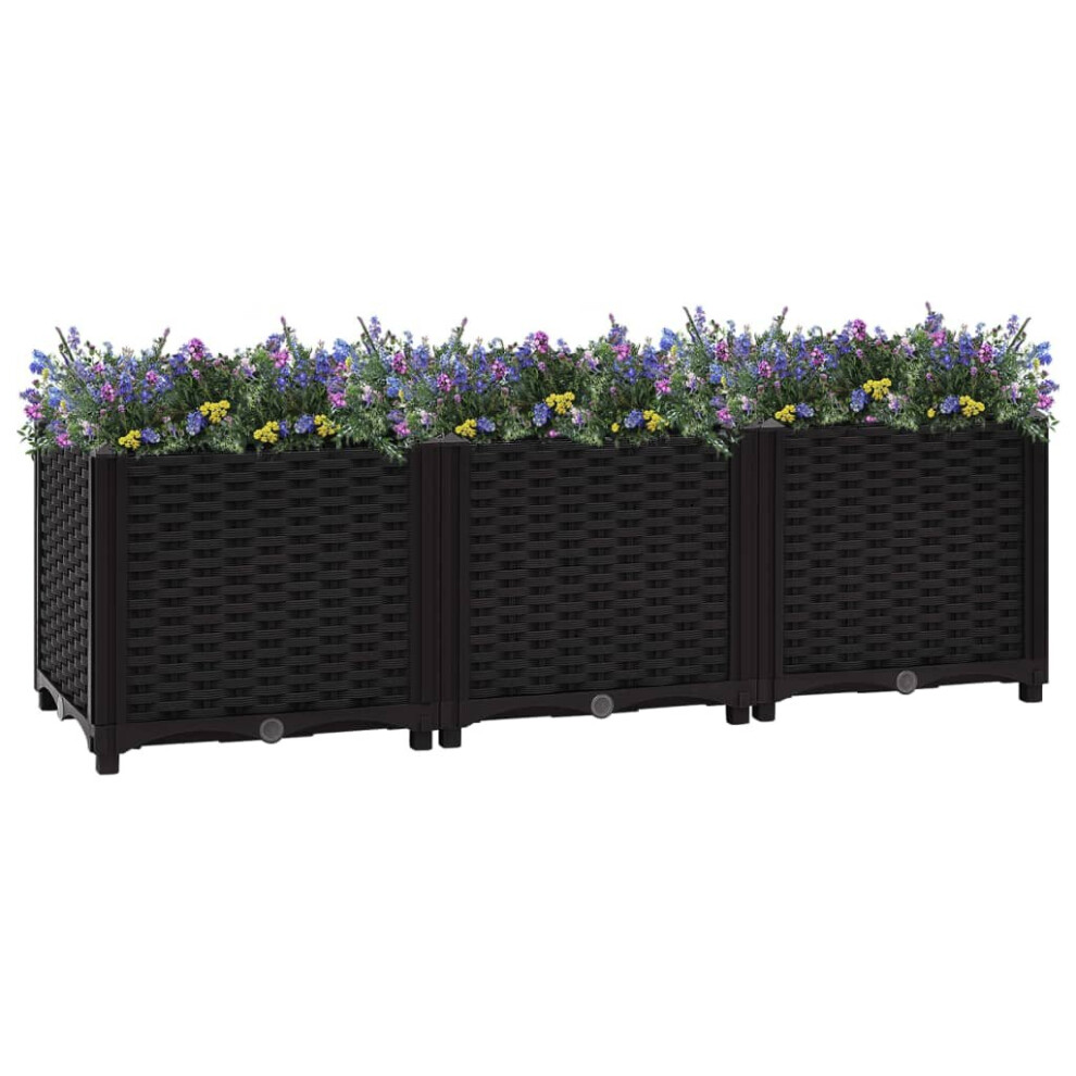 vidaXL Raised Bed Polypropylene Garden Planter Flower Box Pot Planting Bed