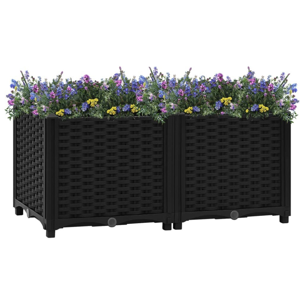 Vidaxl Raised Bed Polypropylene Garden Planter Flower Box Pot Planting Bed