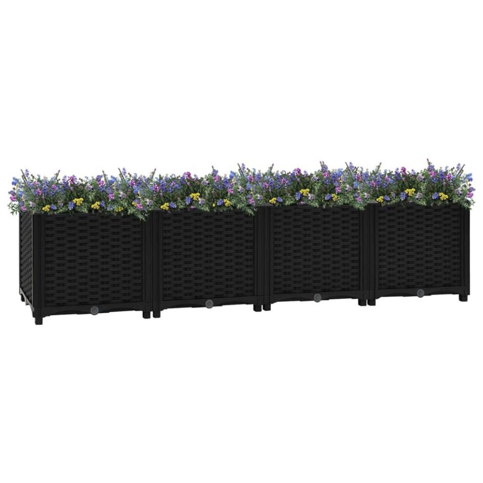 vidaXL Raised Bed Polypropylene Garden Planter Flower Box Pot Planting Bed