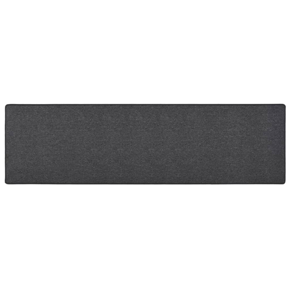 vidaXL Carpet Runner Anthracite Hallway Kitchen Floor Carpet Mat Area Rug