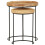 VidaXL vidaXL Solid Mango Wood Coffee Table Set 2 Piece Steel Wooden Side Table Set 5