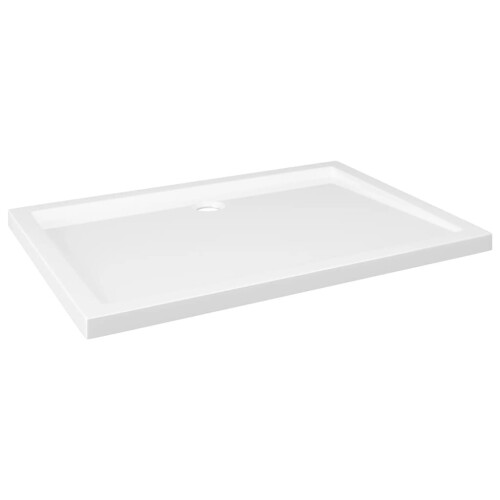 VidaXL vidaXL Rectangular ABS Shower Base Tray White Bathroom Plumbing Shower Parts 1