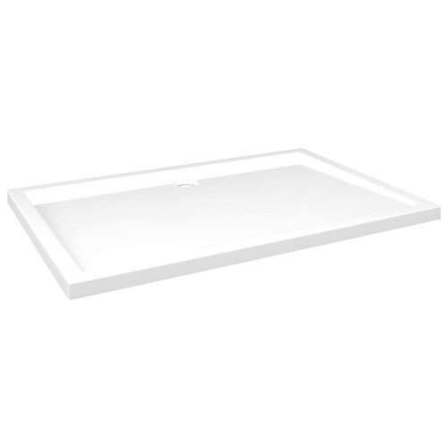 VidaXL vidaXL Rectangular ABS Shower Base Tray White Bathroom Plumbing Shower Parts 1