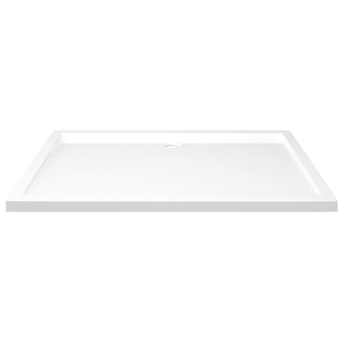 VidaXL vidaXL Rectangular ABS Shower Base Tray White Bathroom Plumbing Shower Parts 2
