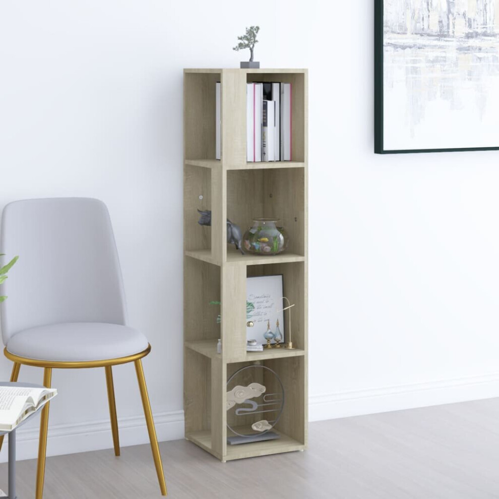 Vidaxl Corner Cabinet Sonoma Oak Engineered Wood Home Standing Shelf Cabinet