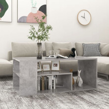 vidaXL Coffee Table Concrete Grey Engineered Wood End Side Center Accent Table