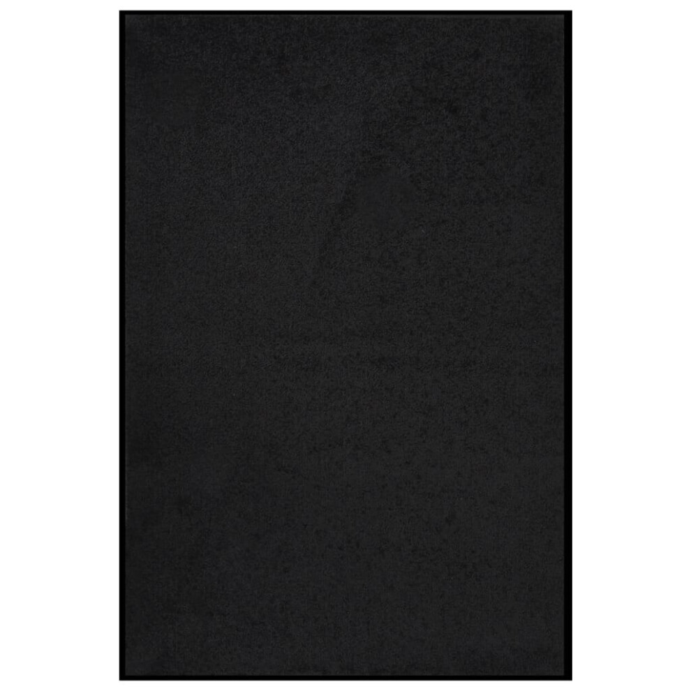Vidaxl Doormat Black 80X120 Cm Home Floor Decorative Barrier Welcome Mat Rug