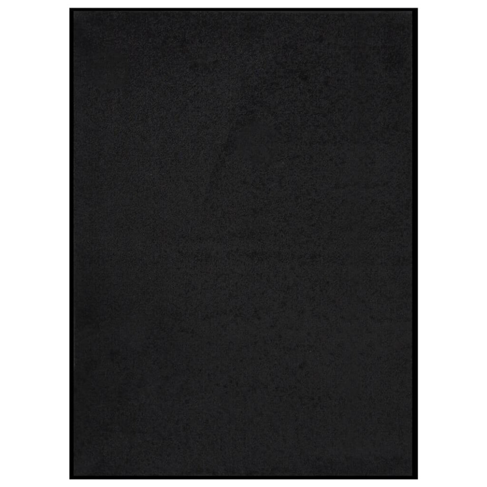 Vidaxl Doormat Black 60X80 Cm Home Floor Decorative Barrier Welcome Mat Rug