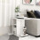 VidaXL vidaXL Side Table White Engineered Wood Living Room Sofa Table Magazine Rack 1