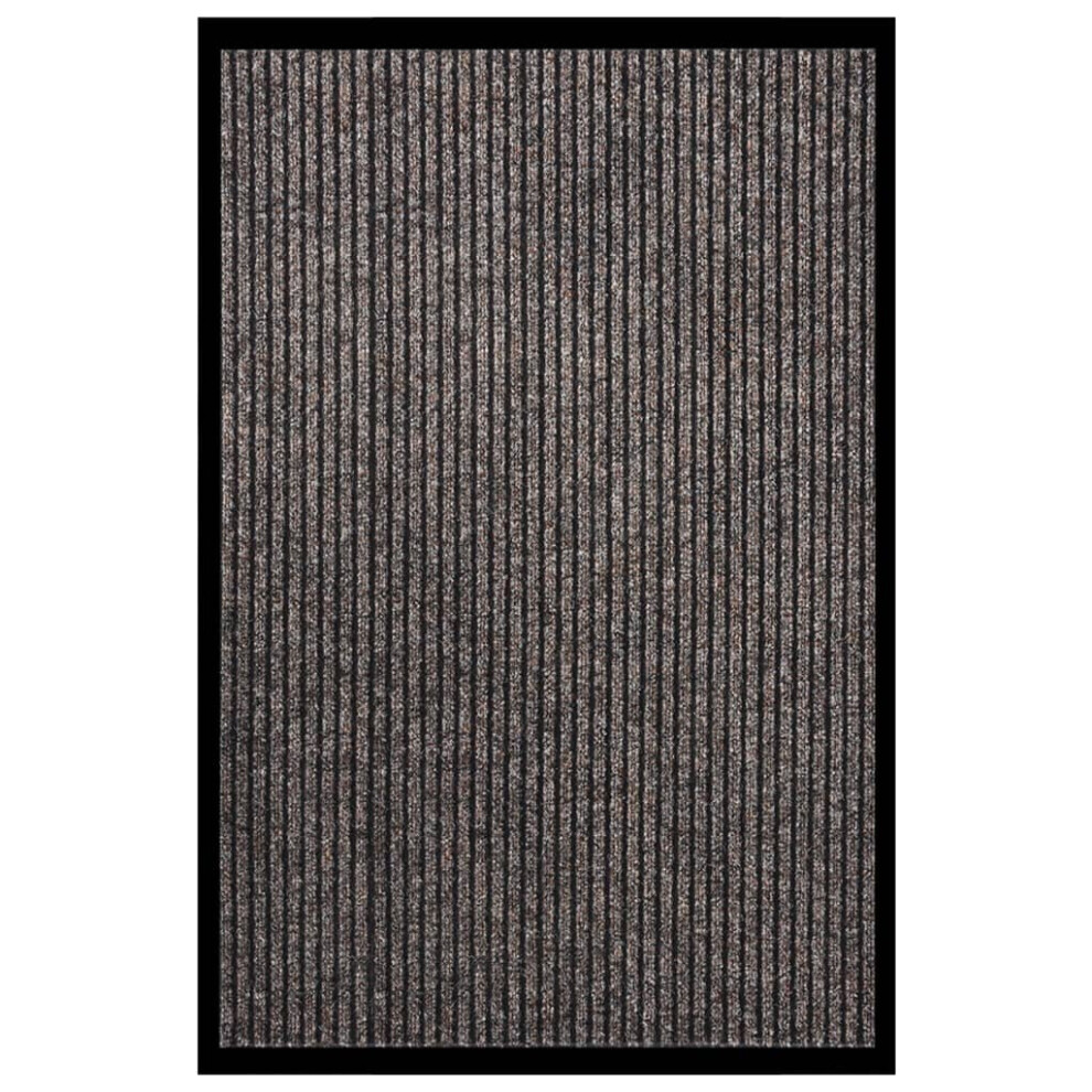 vidaXL Doormat Striped Beige 80x120 cm Home Floor Decorative Welcome Mat Rug