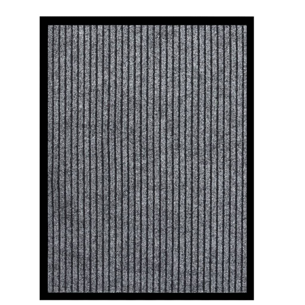 vidaXL Doormat Striped Grey 60x80 cm Home Floor Decorative Barrier Welcome Mat