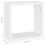 VidaXL vidaXL 2x Wall Cube Shelves White Storage Wall Hanging Floating Shelf Unit 11