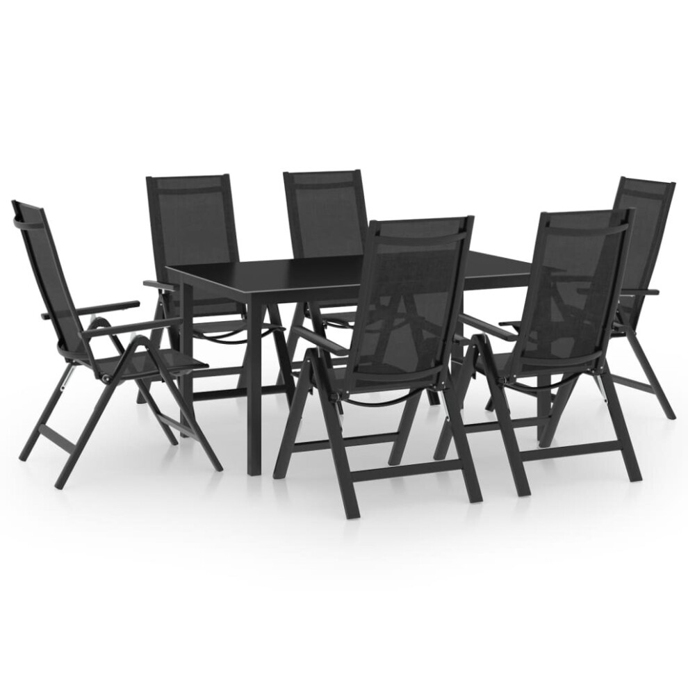 vidaXL Garden Dining Set 5 Piece Aluminium Anthracite Outdoor Table and Chair