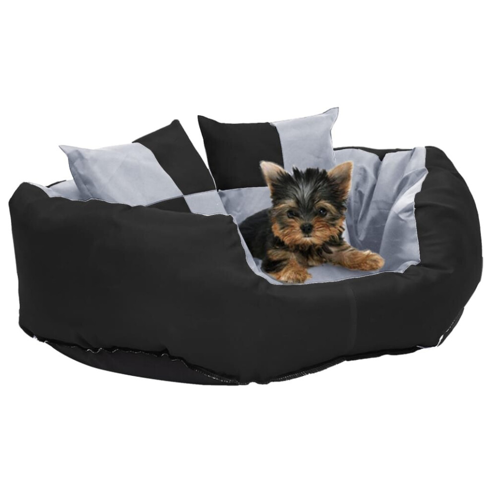 New Vidaxl Reversible & Washable Dog Cushion Pet Mattress Bed Basket & Black Grey 171207