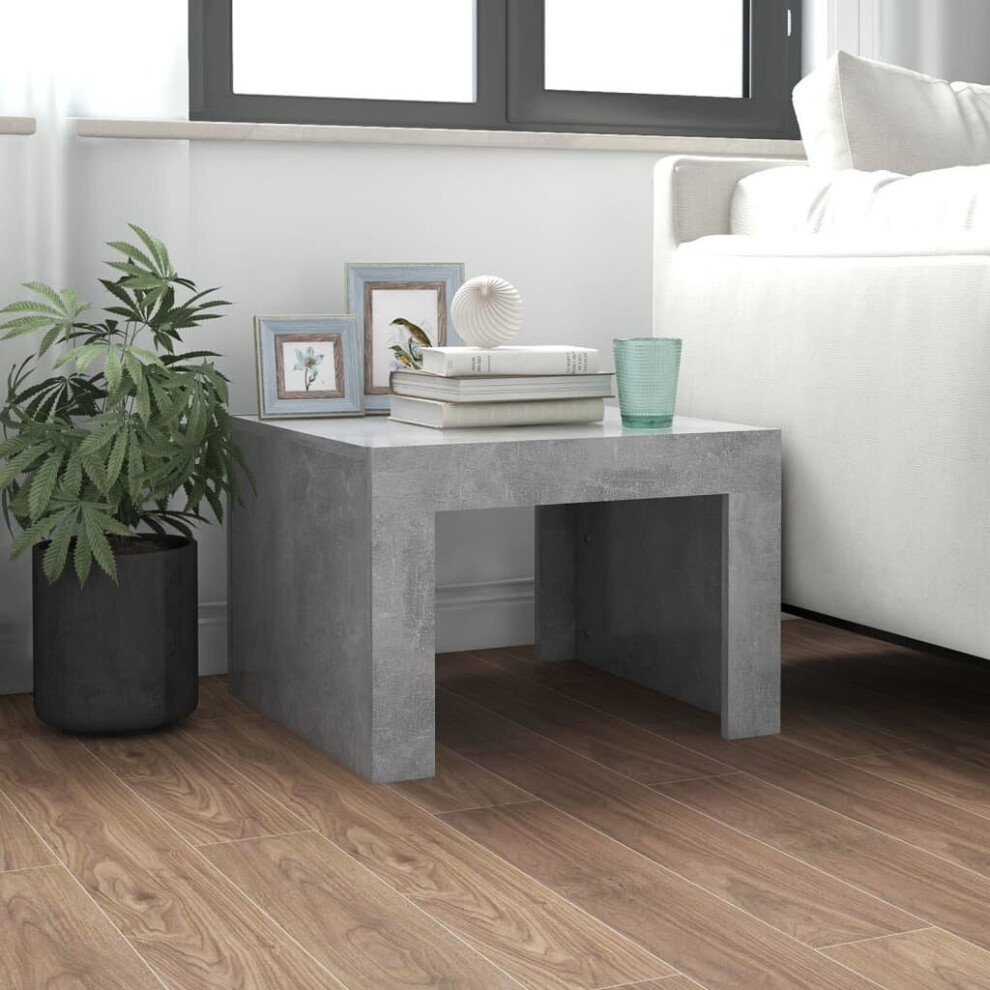 vidaXL Coffee Table Concrete Grey Chipboard Couch Side End Sofa Accent Table