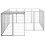 VidaXL vidaXL Hundezwinger Silbern 6,05 m² Stahl 3