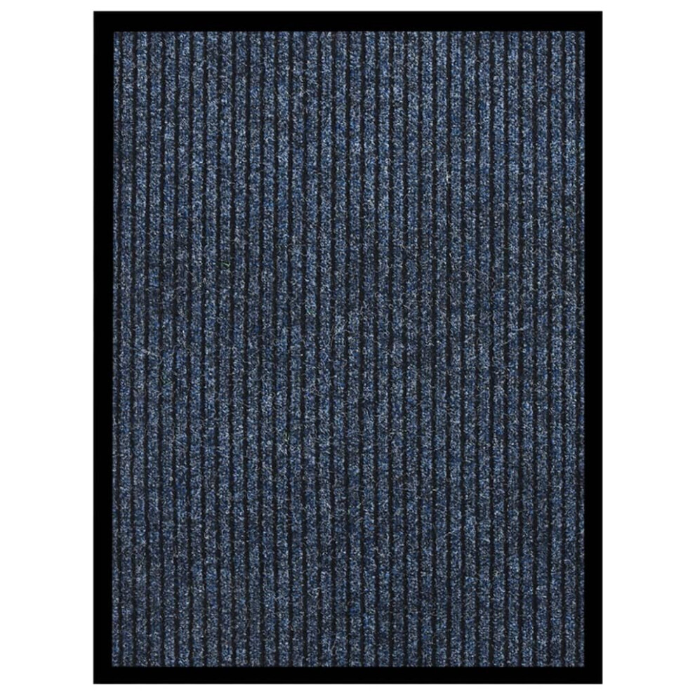 vidaXL Doormat Striped Blue 60x80 cm Home Floor Decorative Barrier Welcome Mat