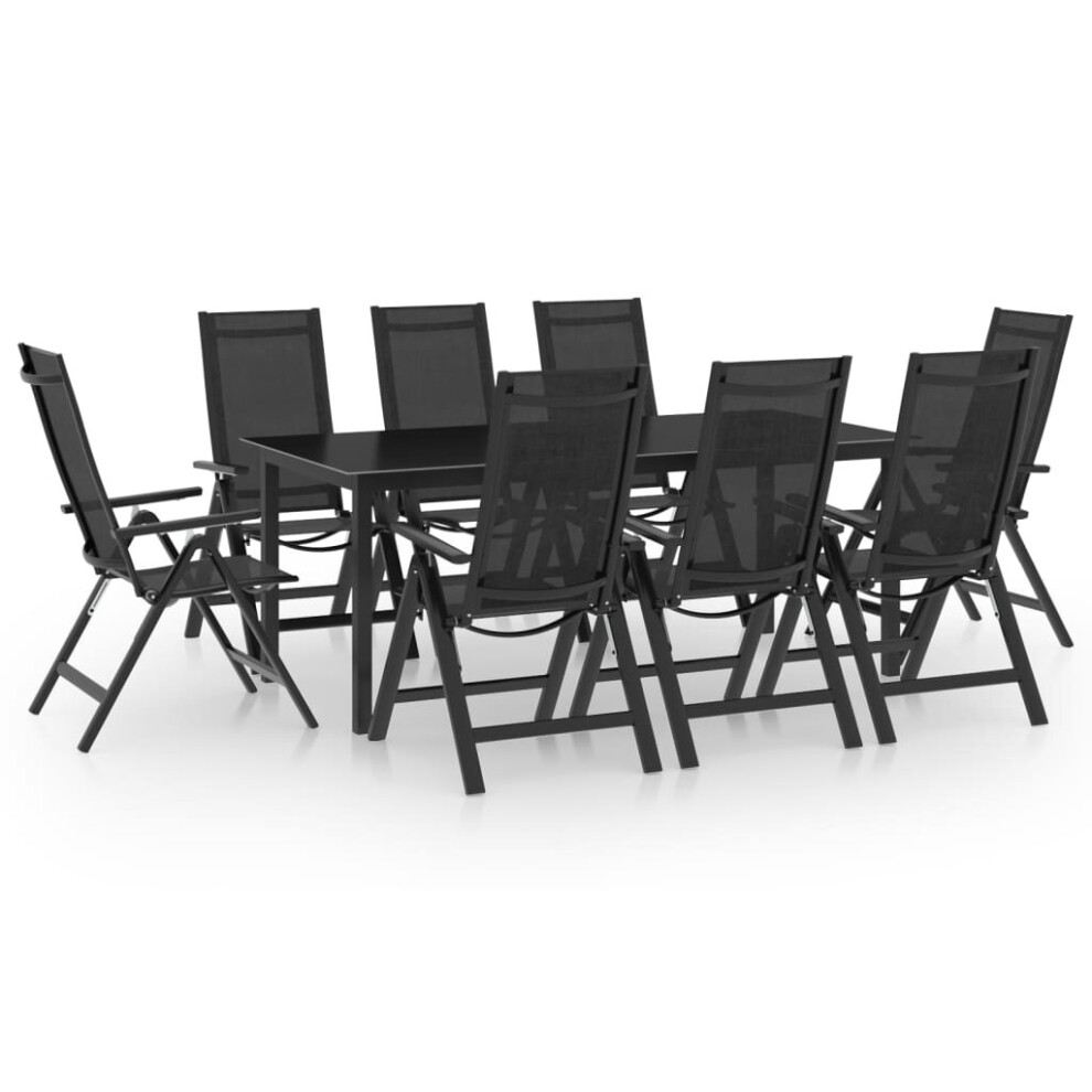 vidaXL Garden Dining Set 7 Piece Aluminium Anthracite Outdoor Table and Chair