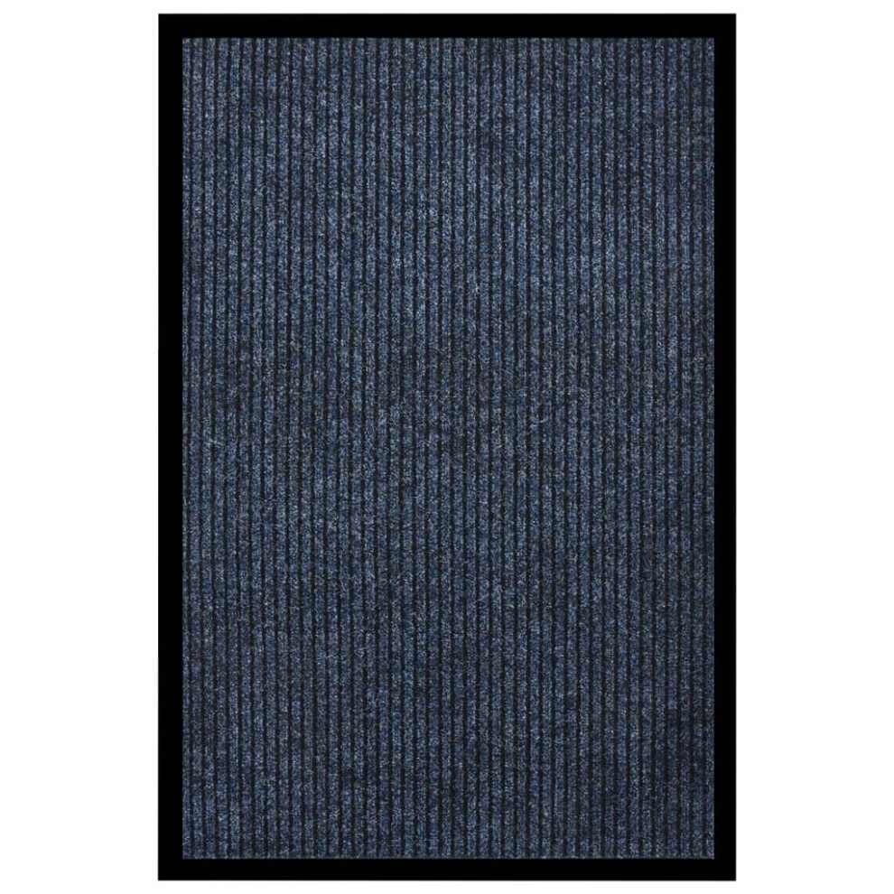 Vidaxl Doormat Striped Blue 80X120 Cm Home Floor Decorative Welcome Mat Rug
