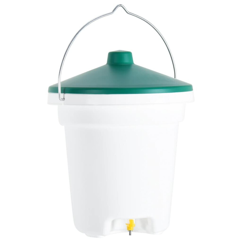 vidaXL Poultry Drinker with Nipples Outdoor Poultry Drinking Bucket Waterer