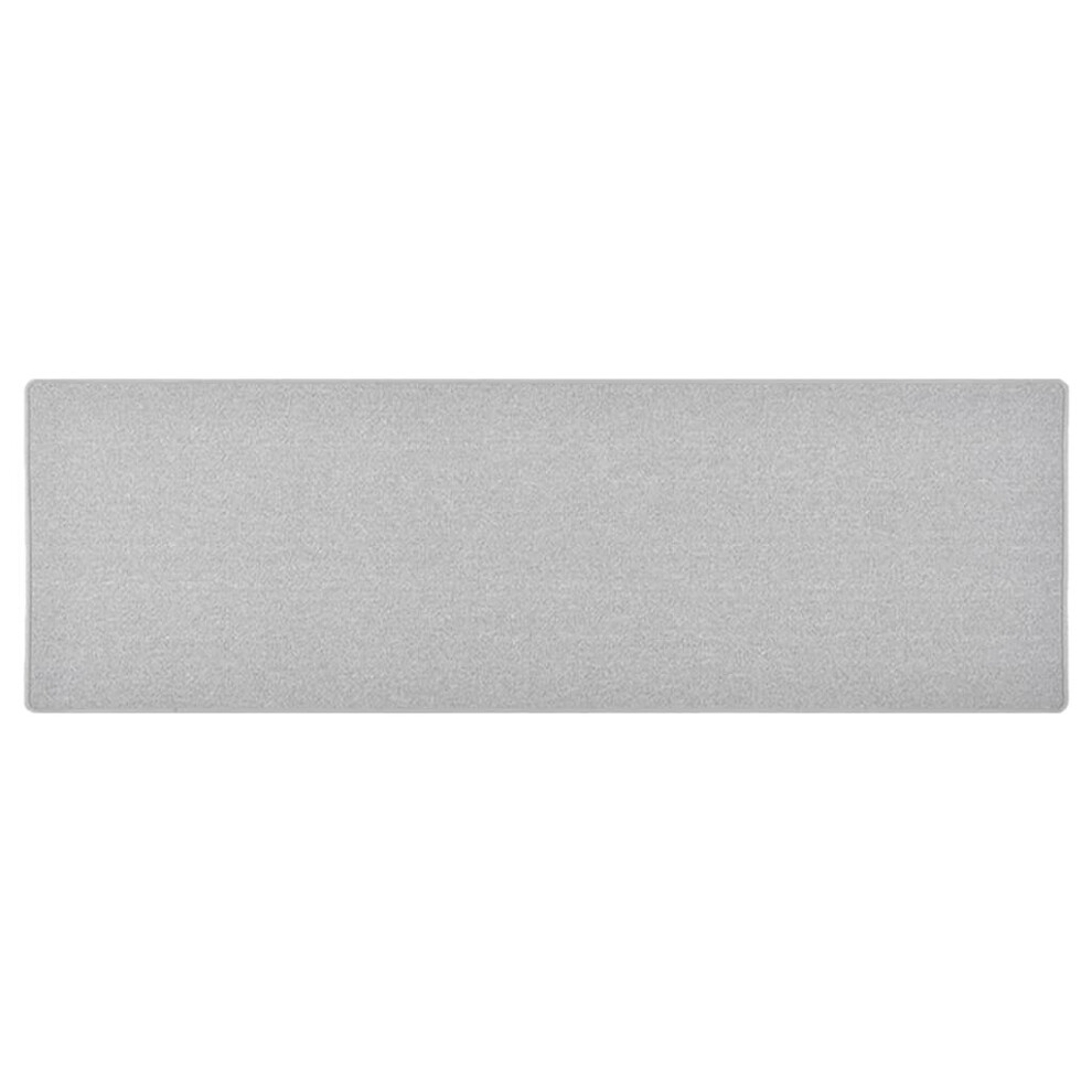 vidaXL Carpet Runner Light Grey Hallway Kitchen Floor Carpet Mat Area Rug