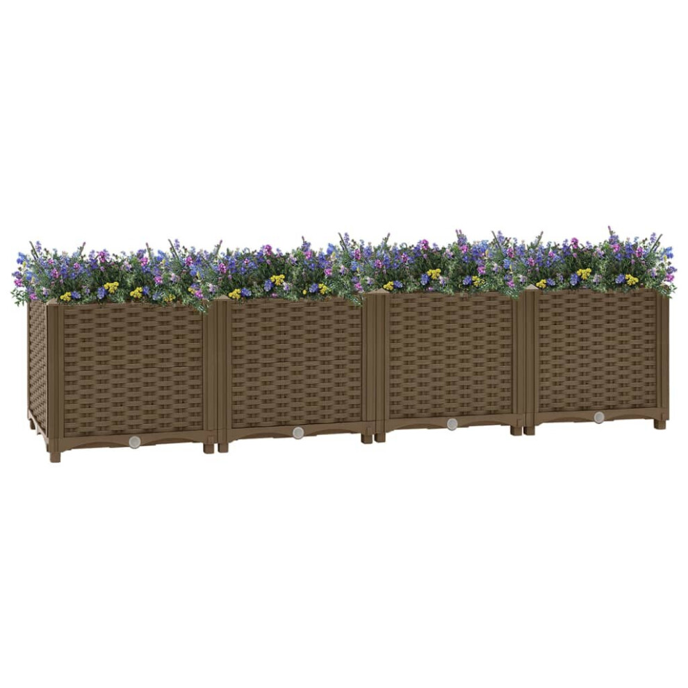 vidaXL Raised Bed Polypropylene Garden Planter Flower Box Pot Planting Bed