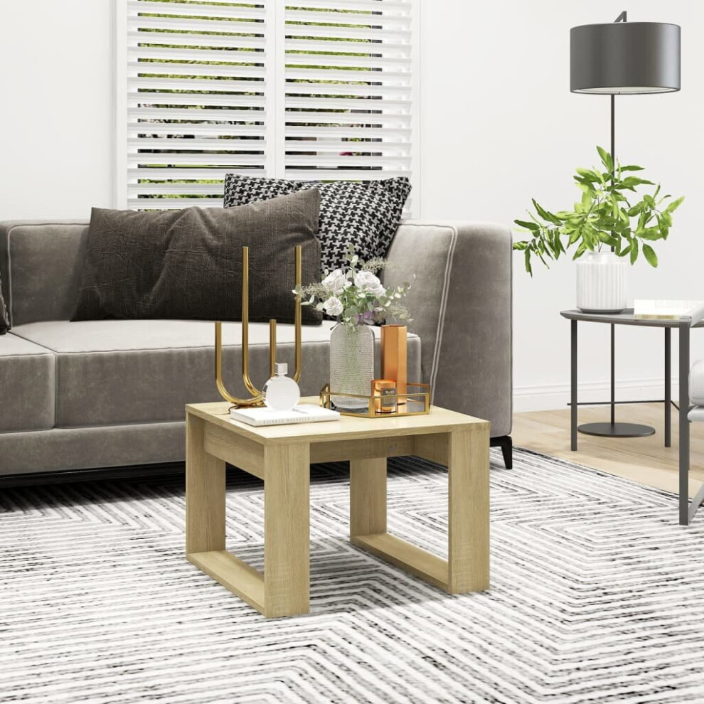 vidaXL Side Table Sonoma Oak Chipboard Home Accent Couch Tea Coffee Sofa Table