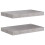 VidaXL vidaXL 2x Floating Wall Shelves Concrete Grey MDF Bookcase Wall Board CD Rack 2