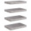 VidaXL vidaXL 4x Floating Wall Shelves Concrete Grey MDF Bookcase Wall Board CD Rack 2