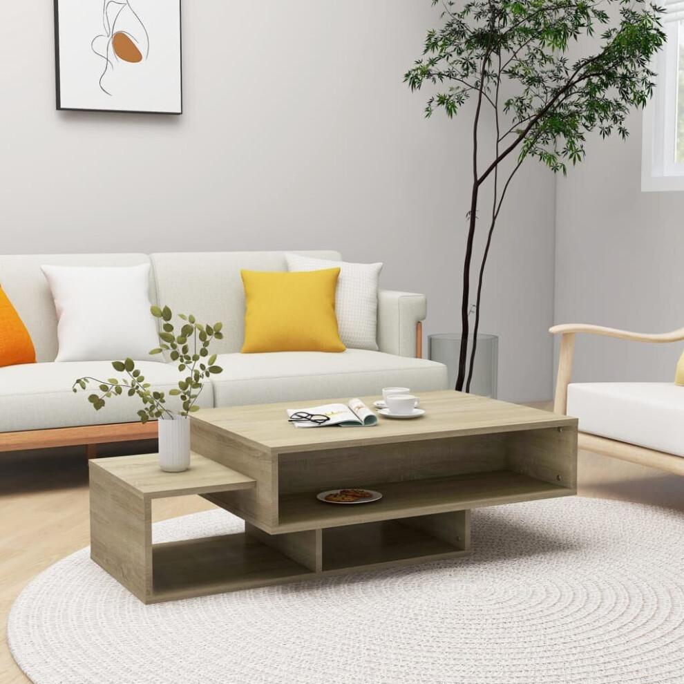 vidaXL Coffee Table Sonoma Oak Engineered Wood Living Room Couch Sofa Table