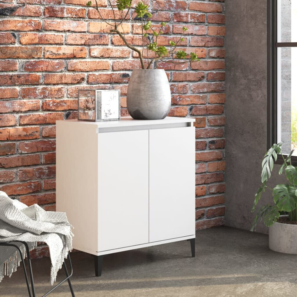 vidaXL Sideboard White Engineered Wood Book Storage Cabinet Indoor Furniture
