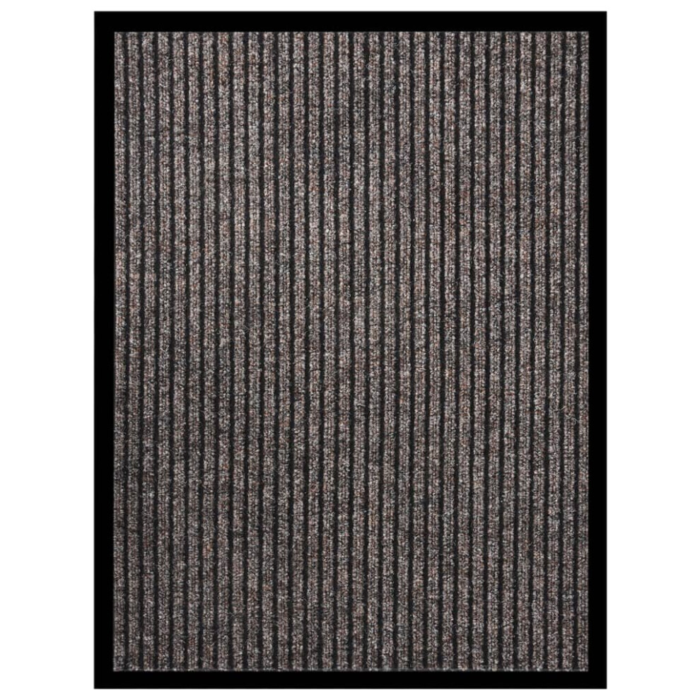 vidaXL Doormat Striped Beige 60x80 cm Home Floor Decorative Welcome Mat Rug