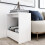 VidaXL vidaXL Side Table White Engineered Wood Magazine Rack Coffee End Storage Table 1